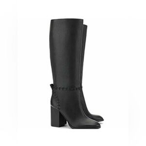 Tory Burch Contraire Leather Boots Black Women’s Size 6. Block Heel Worn Once